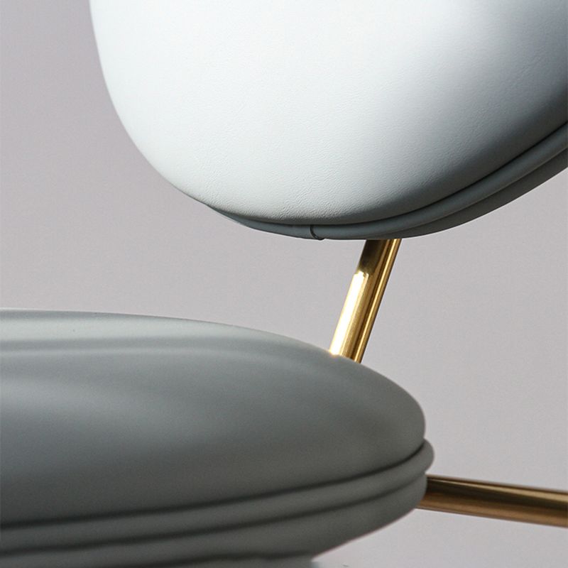 Upholstered Arm Chair Gold Base Dining Chair for Dining Room