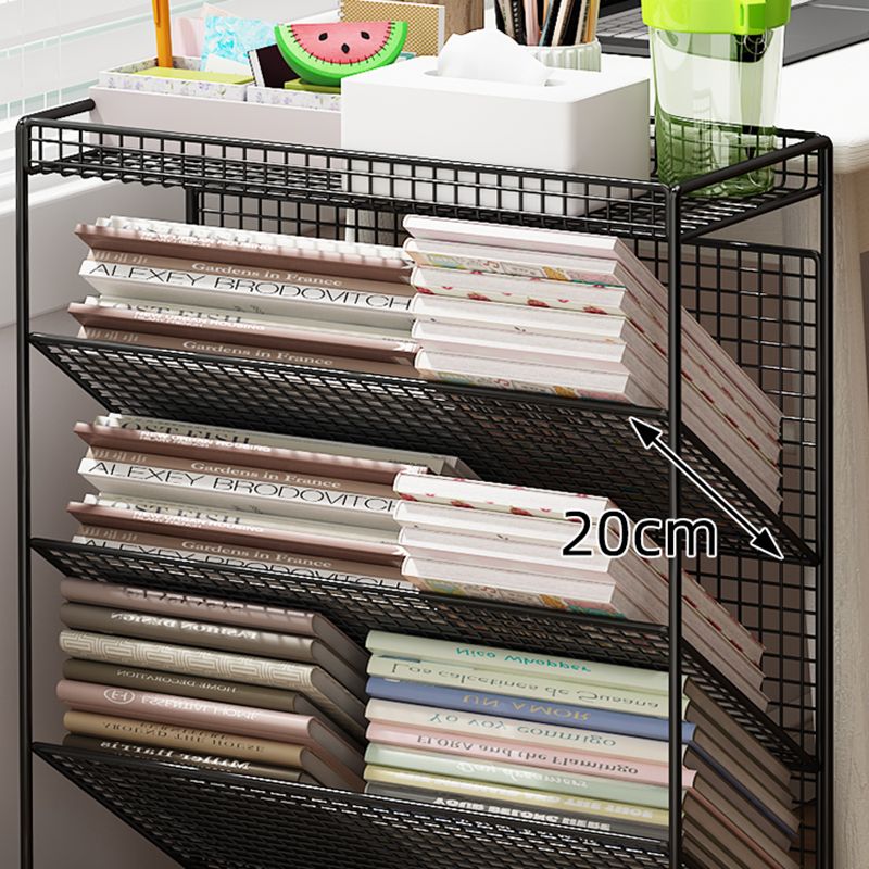 Scandinavian Children's Book Display Freestanding Steel Shelf Bookcase