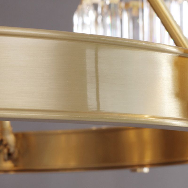 Traditional Copper Pendant Light Sputnik Cylinder Ceiling Light for Living Room