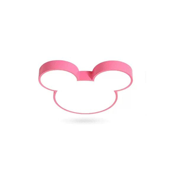 Metal Mouse Flush Ceiling Light Cartoon Modern Ceiling Fixture Light for Girls Bedroom