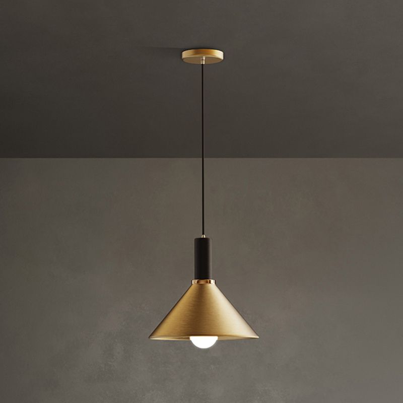 Alle koperen kegel tint hangende lichten postmoderne stijl 1 hoofd hangende mount armatuur voor restaurant