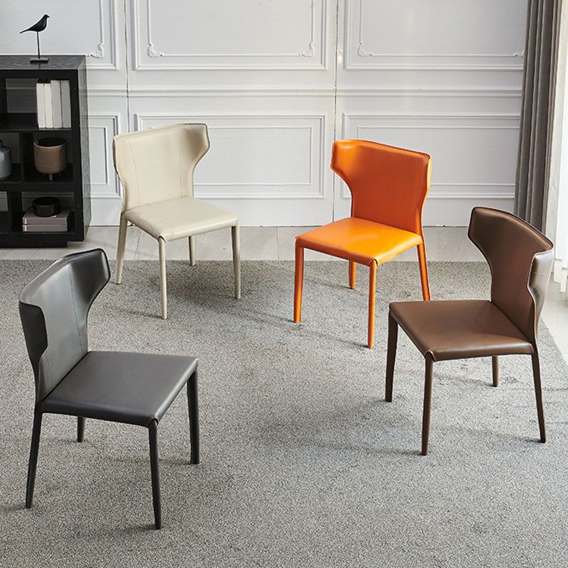 Faux Leather Side Chair Contemporary Kitchen Dining Side Chair