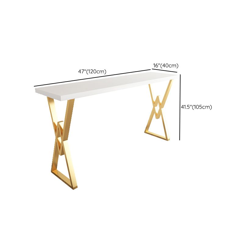 Glam Rectangle Bar Table Set 1/3 Pieces Solid Wood Pub Set for Dining Room