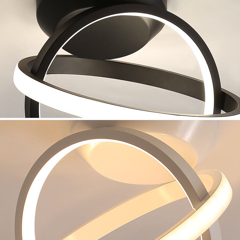 Plafoniera a LED lineare a 2 luci in un moderno e semplice apparecchio da soffitto in alluminio con paralume in silicone