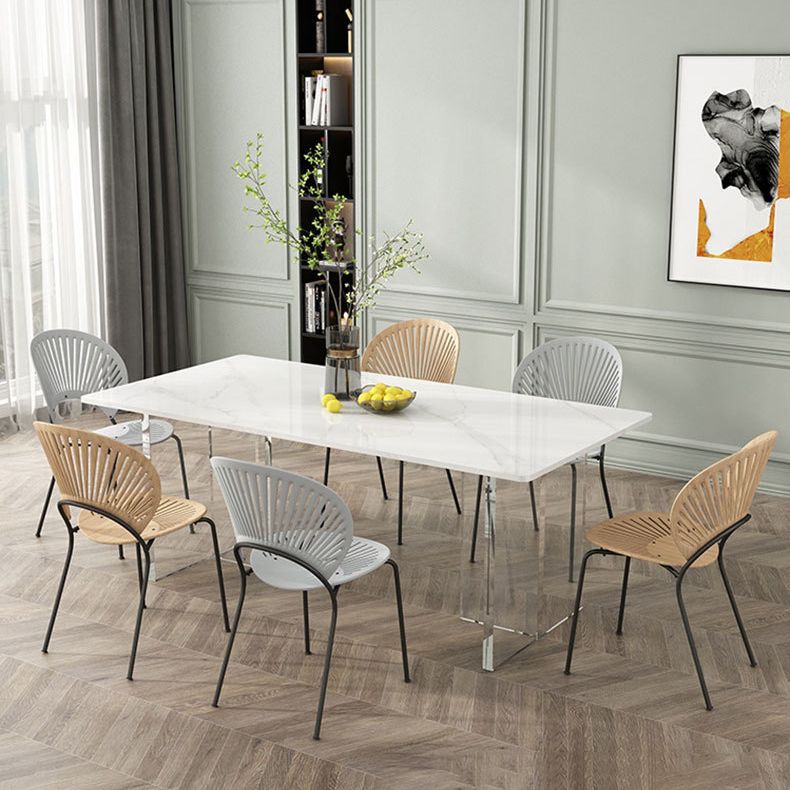 Stone Top Table Traditional Luxury Dining Table with Double Pedestal Base