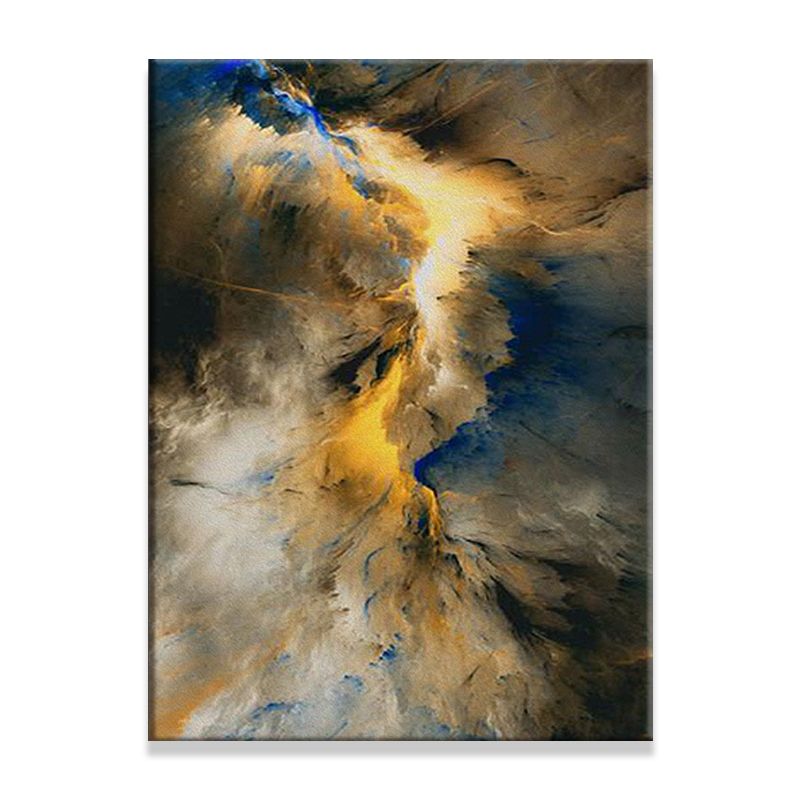 Textured Abstract Wall Art Modernist Canvas Painting for Living Room, Multicolored