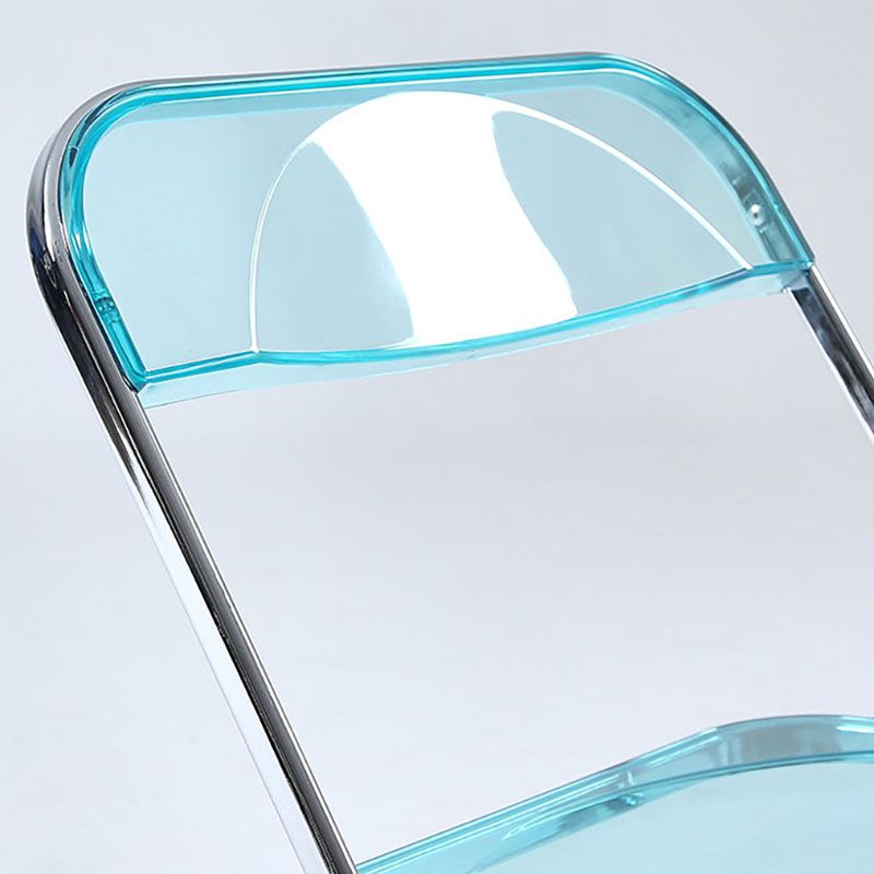 Industrial Armless Plastic Side Chair Open Back Folding Side Chair