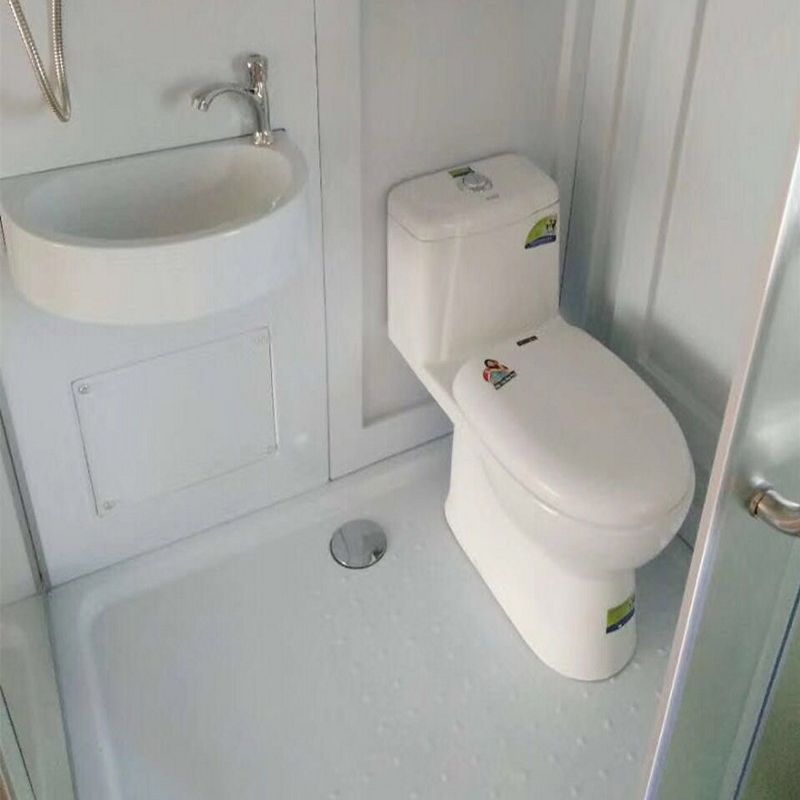 Double Sliding Rectangle Shower Kit White Frosted Shower Stall