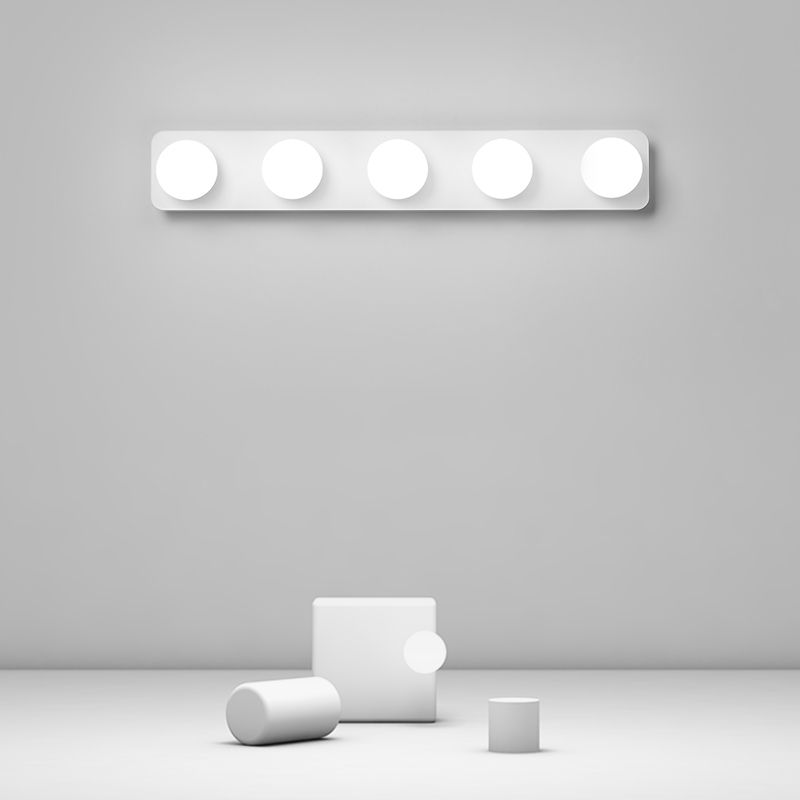 Modern Rectangle Shape Vanity Light with Acrylic Shade for Powder Room Washroom