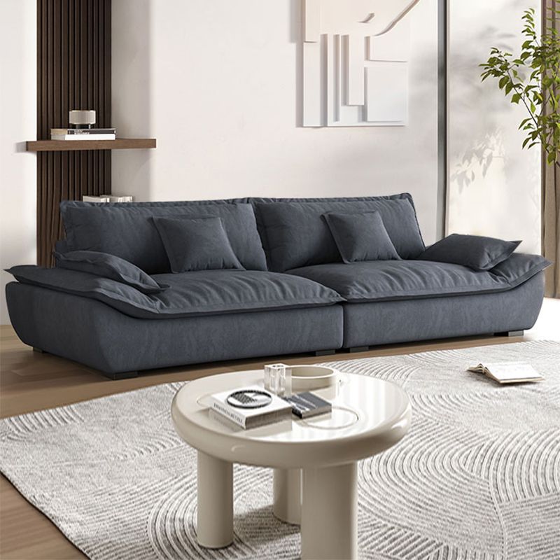 Contemporary Living Room Pillow Top Arm Sofa with 2 Pillows Seating