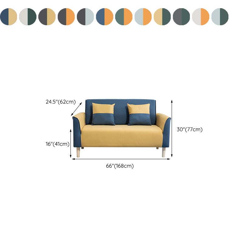 Stain Resistant Standard Sofa Pillows Included Settee with Legs