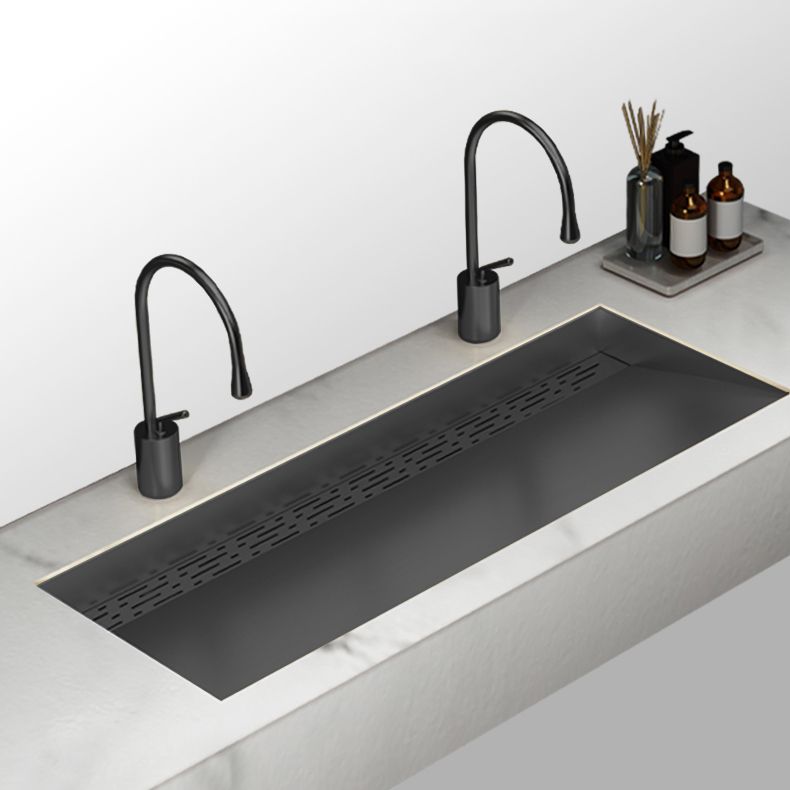 Modern Style Bathroom Sink Stainless Steel Rectangular Bathroom Sink with Hose