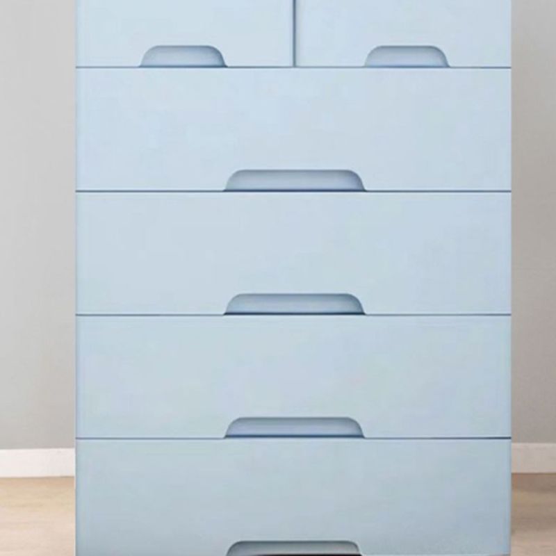 Contemporary Storage Cabinet with Legs Plastic Wardrobe Closet
