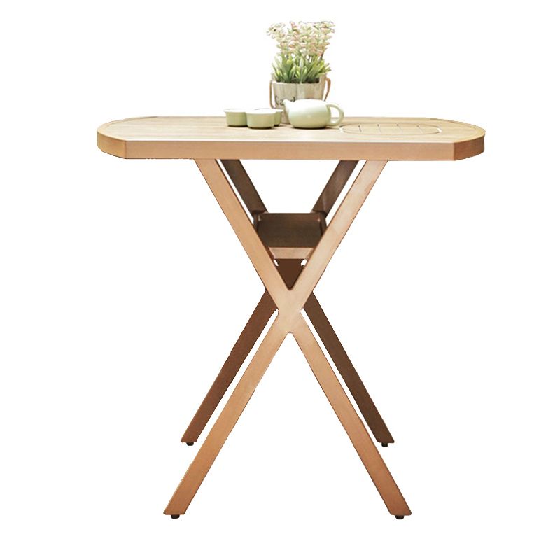 Modern Style Bistro Table Set Wooden Top 1/2/3 Pieces Bistro Table Set