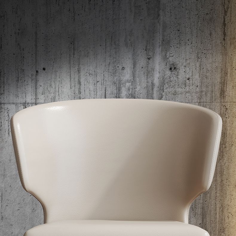 Faux Leather Contemporary Dining Room Chair Matte Finish Wingback Side Dining Chair