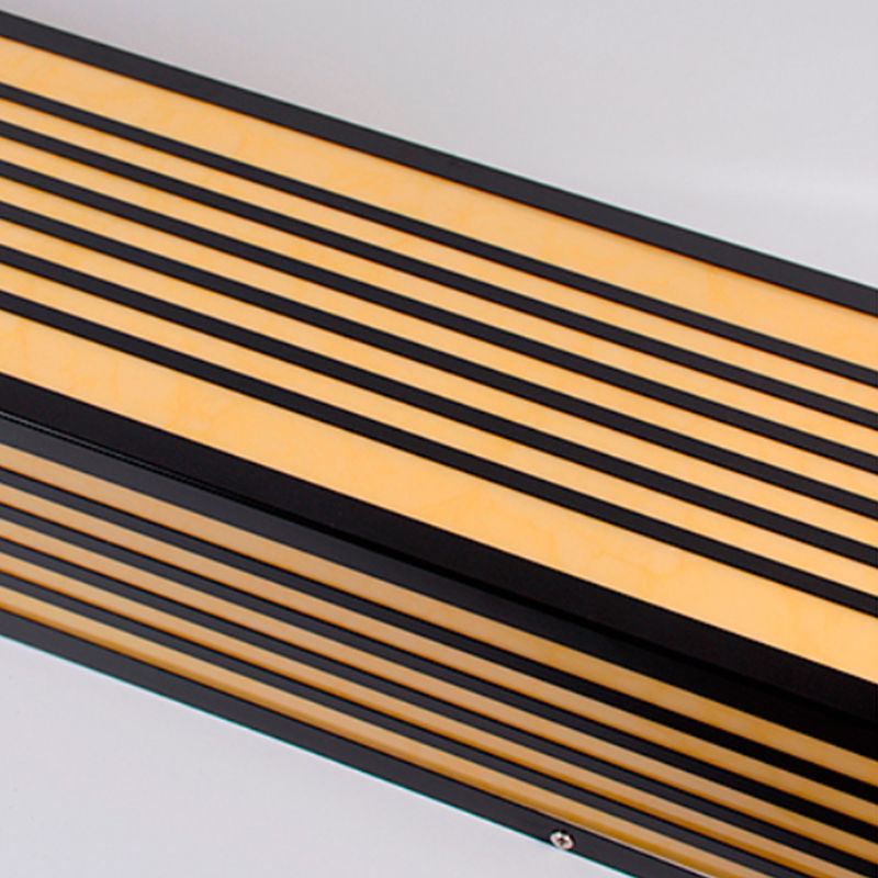 Contemporary Wall Sconce Rectangular Outdoor Wall Light Fixture for Courtyard