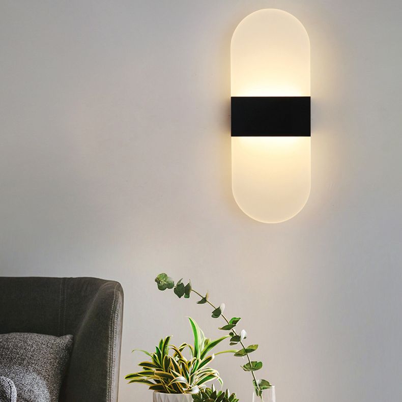 Iluminación moderna de pared LED Iluminación minimalista de pared con sombra acrílica para pasillo
