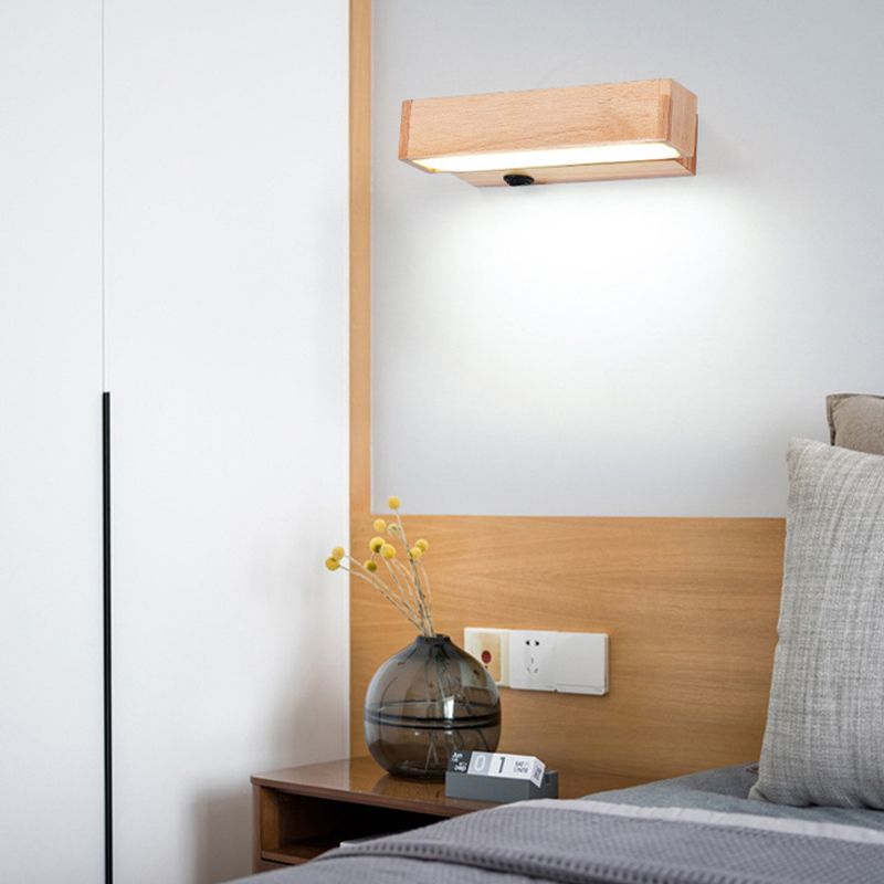 Wood Wall Sconce Light Modern Style Wall Sconce Lighting for Living Room