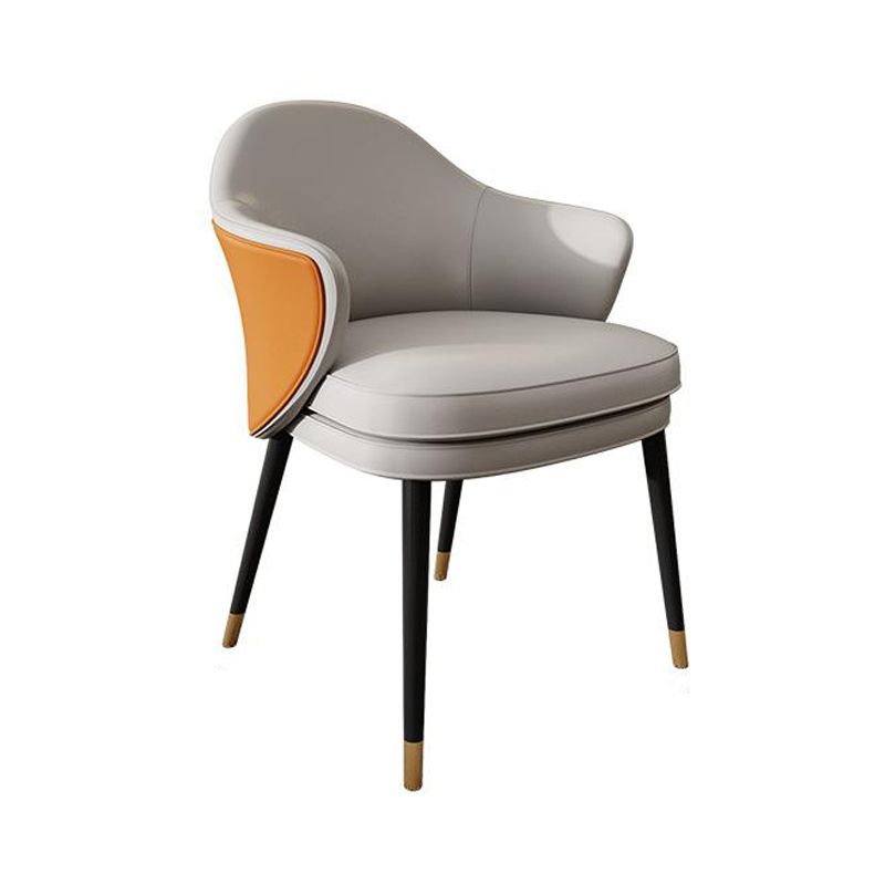 Pièces contemporaines 1/4/5 Pièces Ensemble de restauration Round Round Room Table Ensemble avec chaises en cuir