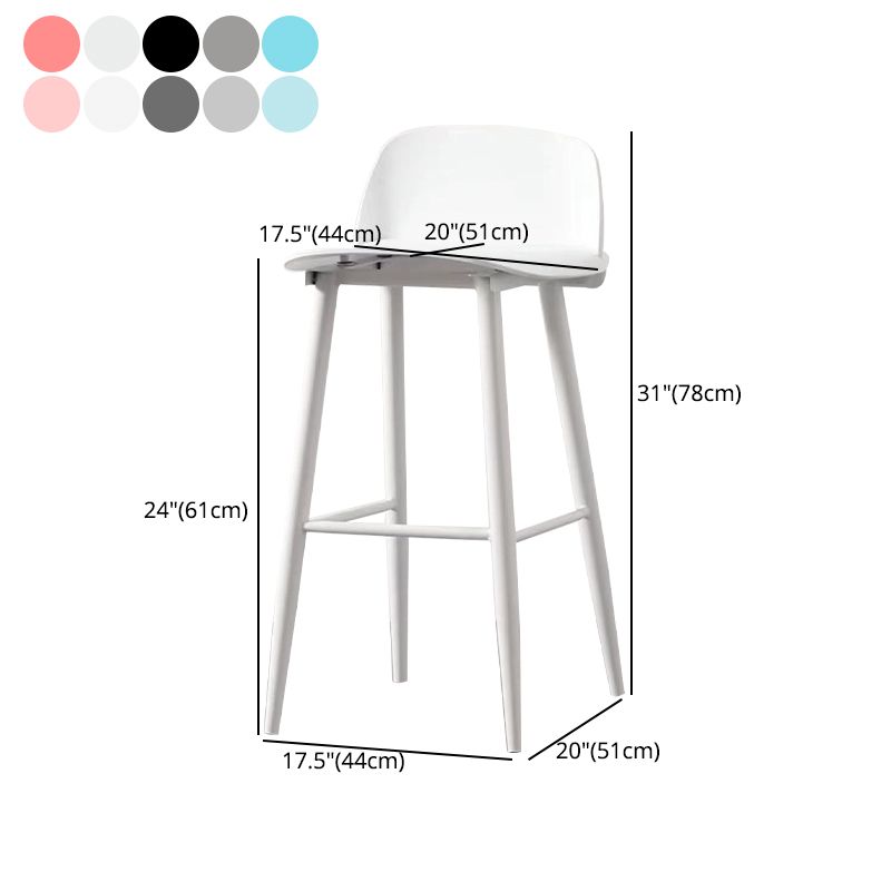 Scandinavian Style Bar-stool with Square Seat Counter Stool for Restaurant Bar