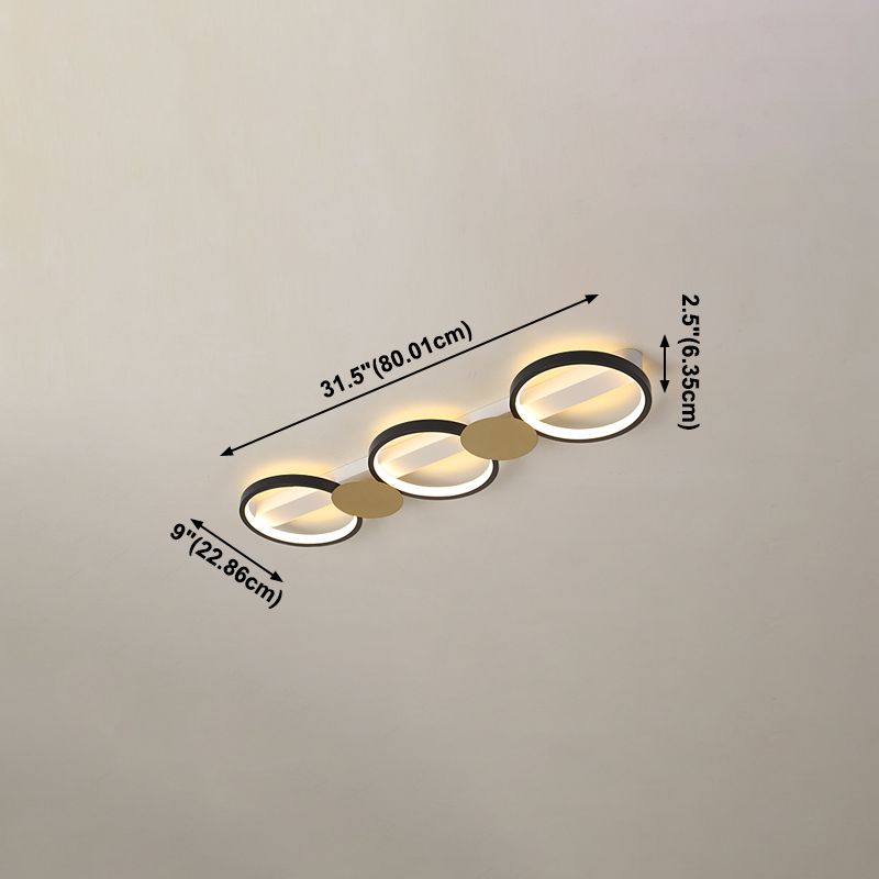 Contemporary Round Ceiling Lamp LED Flush Mount Ceiling Light with Acrylic Shade