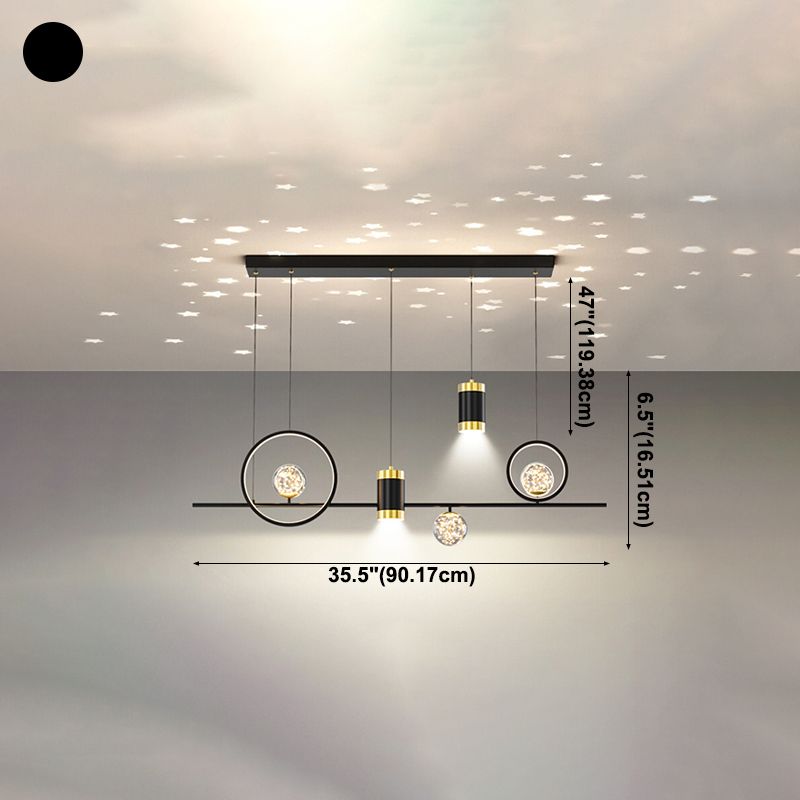 Spherical Shape Island Lights Contemporary Style Metal Island Lighting