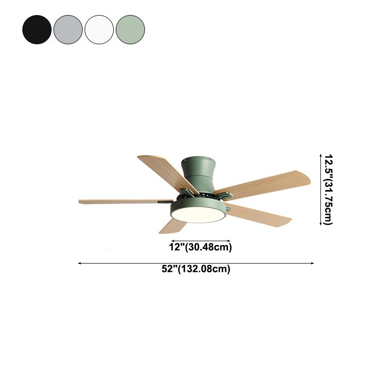 Modern Style Ceiling Fan Lamp Metal 1 Light Ceiling Fan Lighting for Living Room