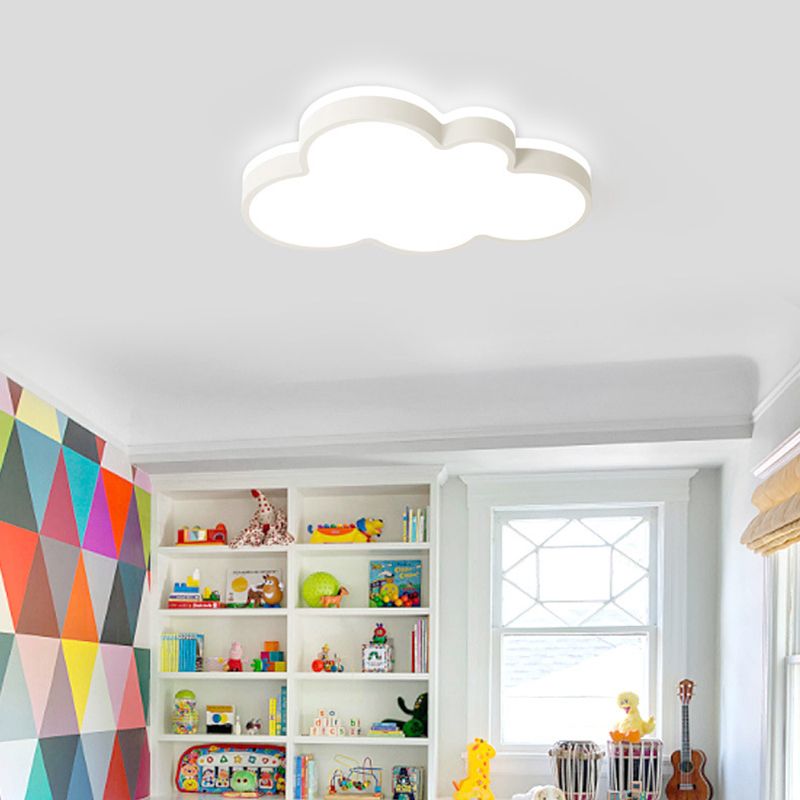 Lámpara de techo de macarrón de hierro forjado, montaje empotrado LED de nube acrílica, estilo nórdico moderno, para dormitorio