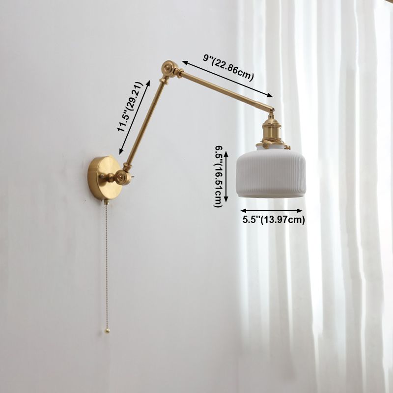 Zeitgenössische einfache verstellbare Wandleuchterkeramik Wandmontage Licht für Wohnzimmer