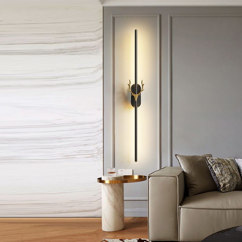 Lineare Wandlampe Aluminium Einfacher Stil LED LED LIGHT WALL SCHLAFT für Wohnzimmer