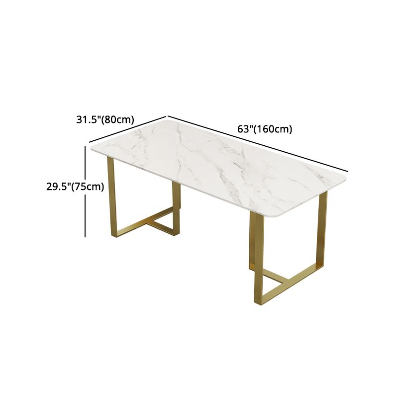 Glam Style 1/2/7 Pieces Dining Room Furniture Set Rectangular White Dining Table Set