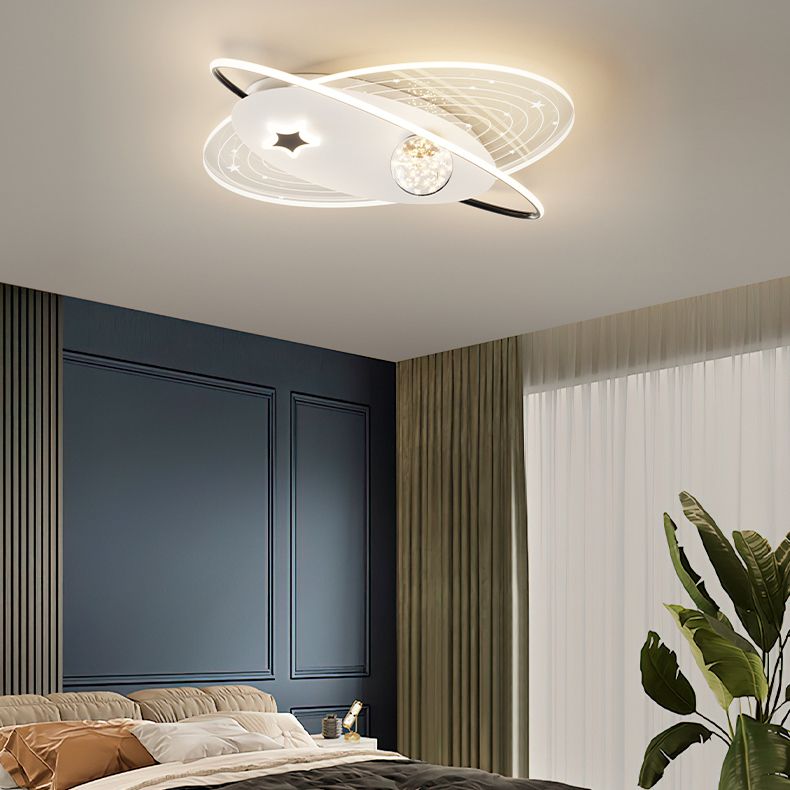 Assunzione moderna a filo in stile moderno a 4 luci a 4 luci in finitura nera