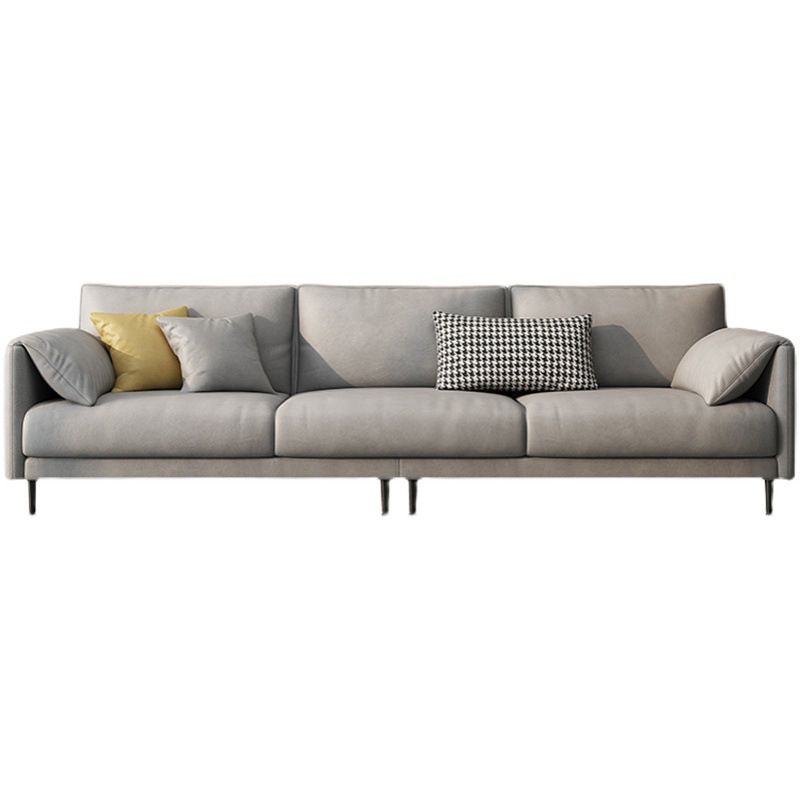 Faux Leather  Cushions Sofa Contemporary Pillow Top Arm Standard Sofa