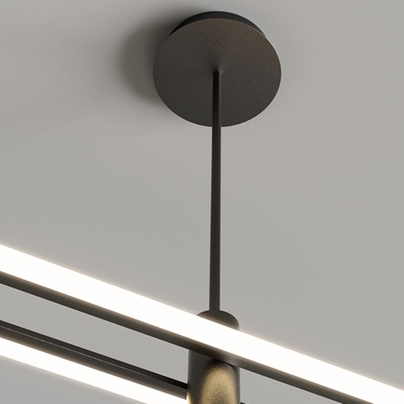 Lineaire woonkamer kroonluchter acryl -eenvoud LED -ophanging verlichting armatuur