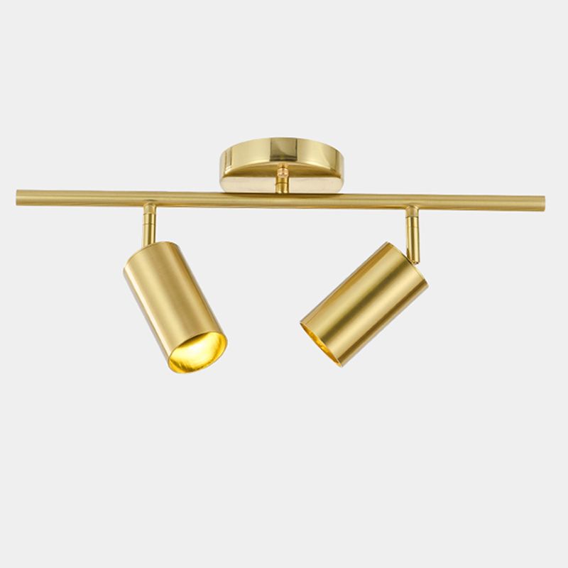 Golden Track Lighting Modern Light Luxury Clothing Store Commercial Living Room Background Wall Surface Mounted Household Spotlight
