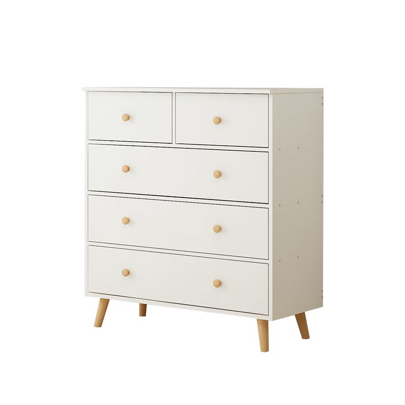 Contemporary 35.43" Tall Wooden Chest, Rectangle Accent Chest with Drawers