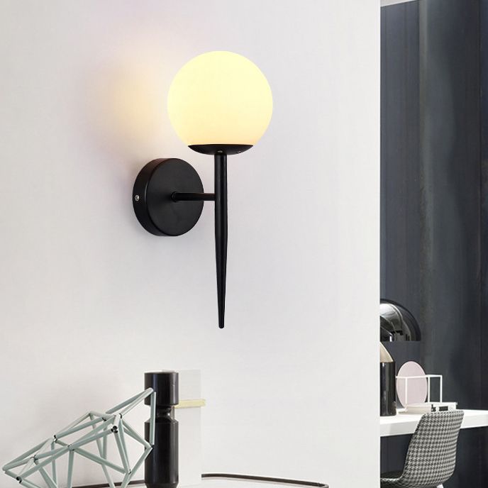 1-Licht nordischer Stil Metall Wandlampe Kugel Schatten Einfachheit Leuchte für Treppenflure