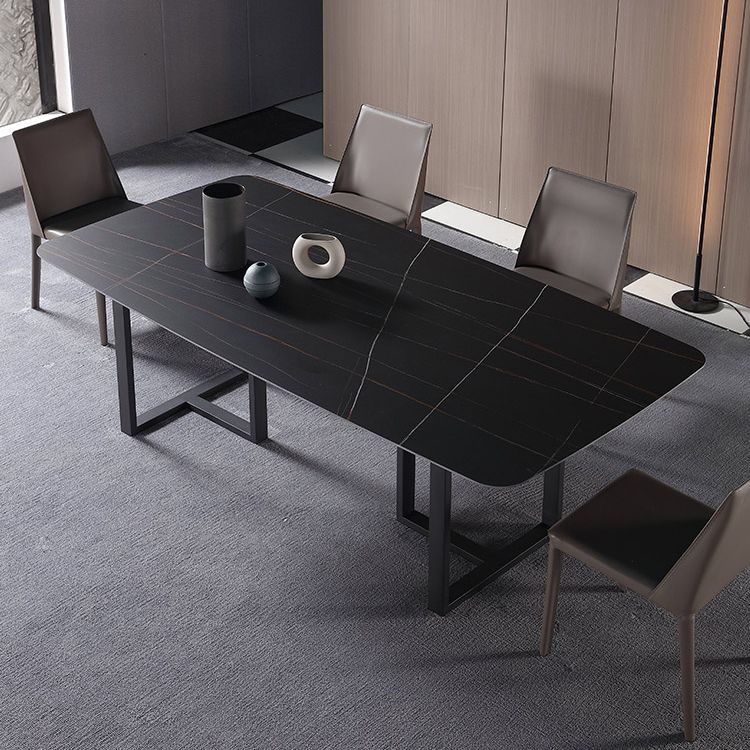 Contemporary Chair Faux Leather Solid Back Dining Room Chair for Indoor