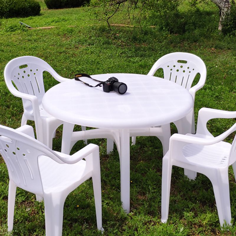 Contemporary Style Courtyard Table Plastic Material Desk for Outdoors