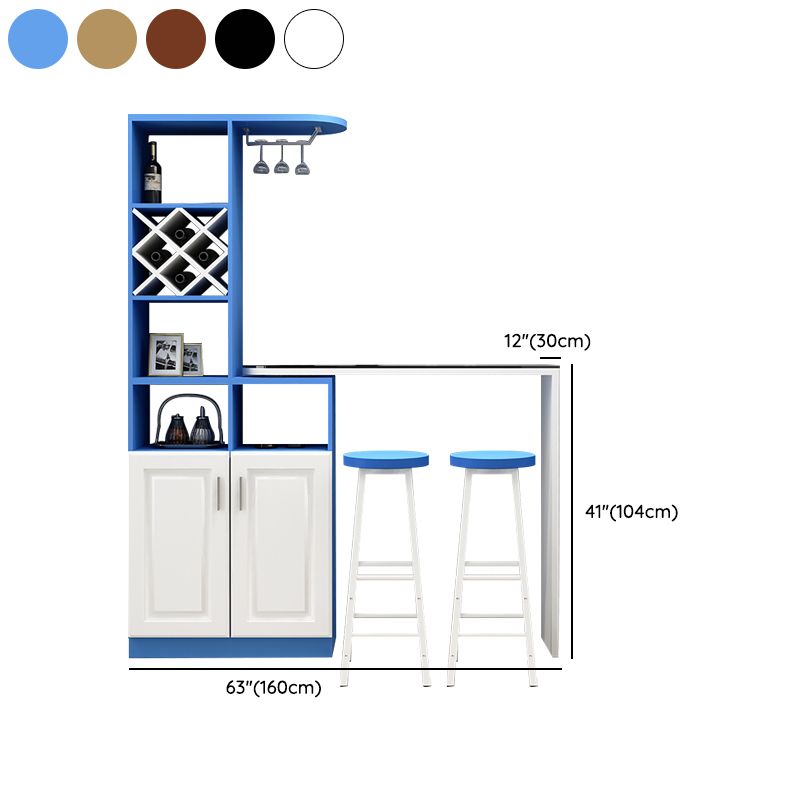 Wood Rectangular Contemporary Bar Stool and Table Set and 3 Pieces
