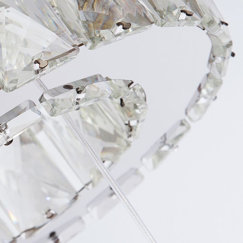 Luz de colgante cuadrado Luminación de la isla de cocina contemporánea con sombra de cristal