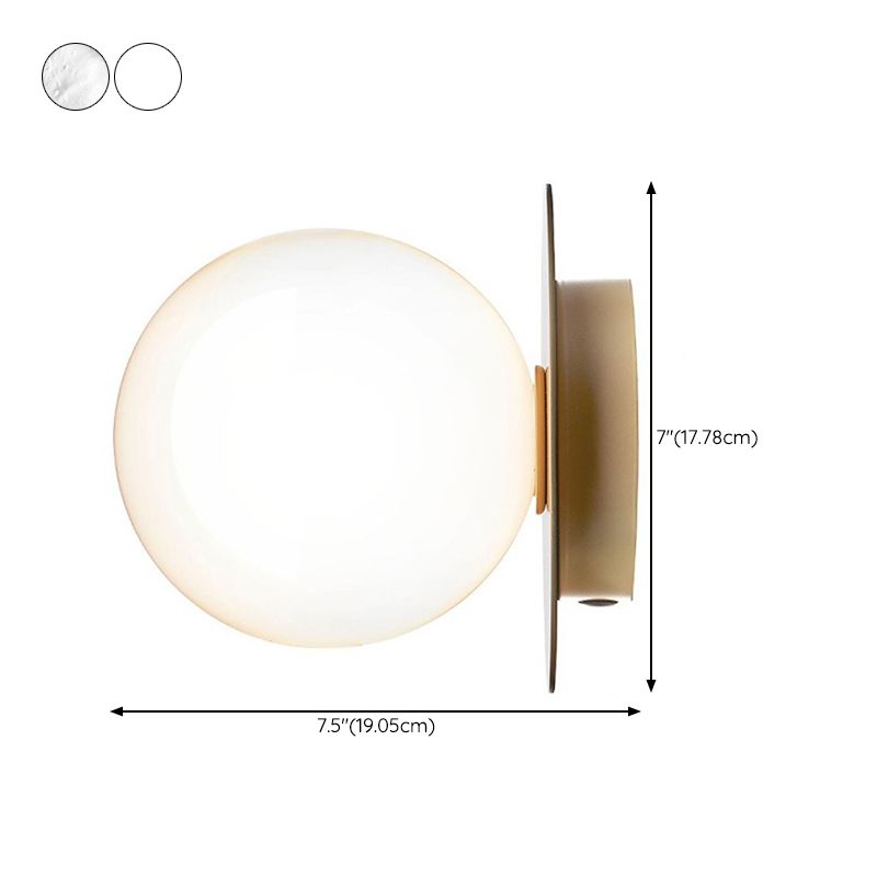 Traditional 1 - Light Globe Bath Lighting Solid Brass and Glass Bathroom Vanity Fixture