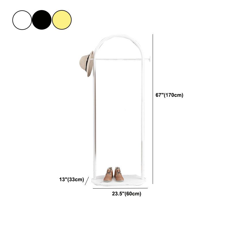 Glam Coat Rack Free Standing Metal Hall Stand with Slate Base Living Room