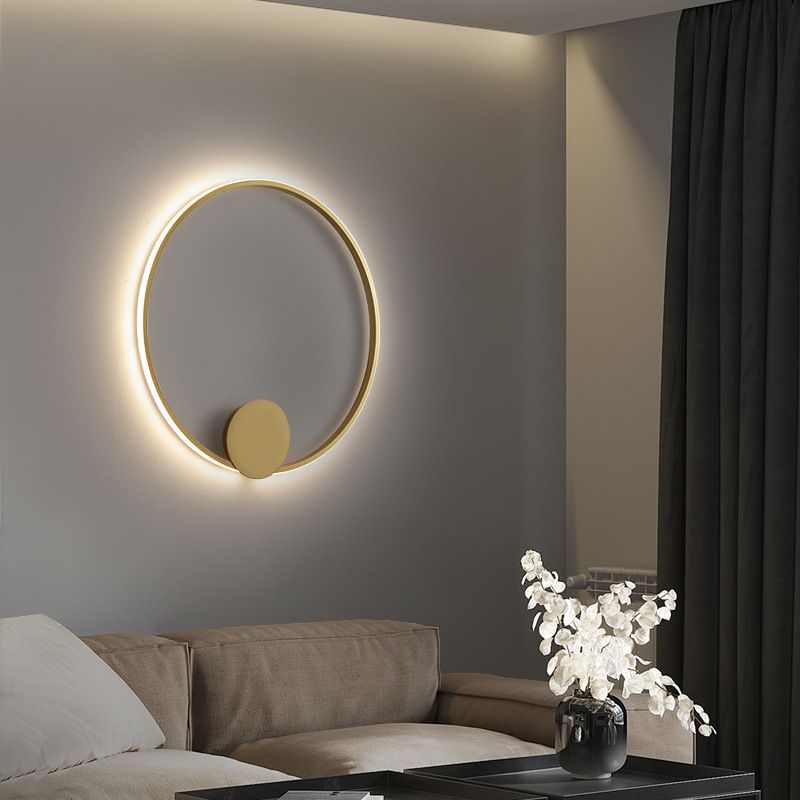 Modern Style Linear Shape Wall Sconce Metal 1 Light Sconce Lighting for Living Room