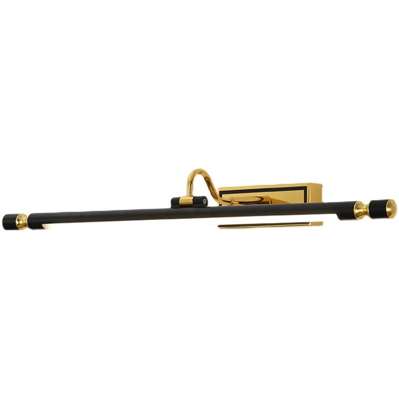 Linear Shade 1-Light Wall Sconce Modern Simple Style Mirror Wall Lighting in Black