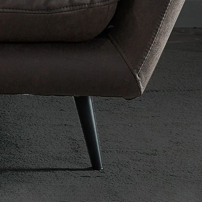 Faux Leather Tufted Contemporary Flared Arm Stain Resistant Sofa Couch