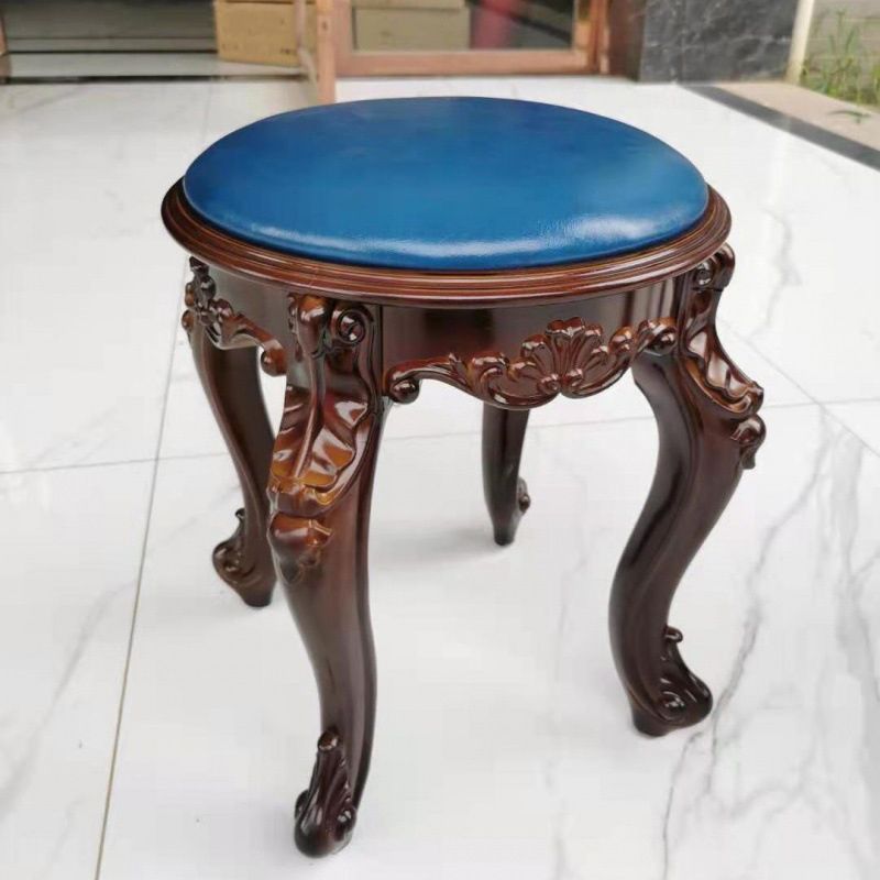 Upholstered Pouf Ottoman Pure Color Metal Frame Craving Stain Resistant Poof Stool