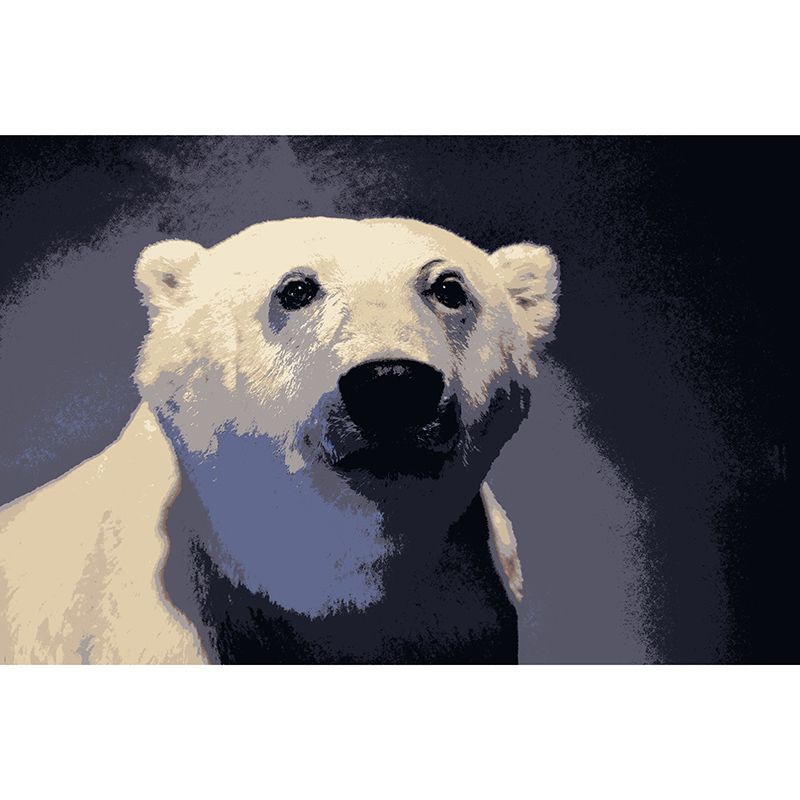 Bear Animal Mural Moisture Resistant Wall Art for Living Room, Custom Size Available