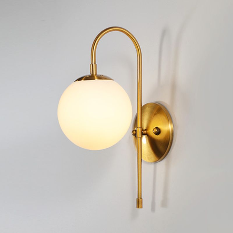 Modern Minimalist Style Global Wall Light Sconces Glass 1 Light Wall Lights for Bedroom