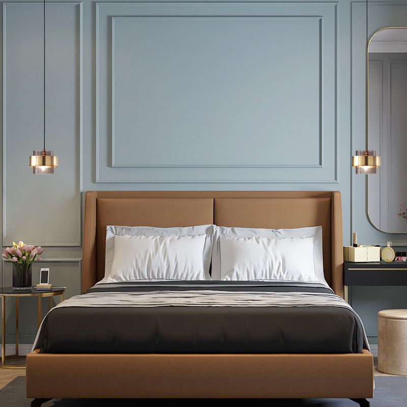 Goldzylinder Suspension Anhänger zeitgenössischer Stil Metall Decke Anhänger Licht für Schlafzimmer